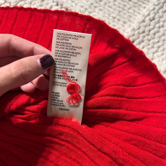 Maeve by Anthropologie Red Short Sleeve Maxi Sweater Dress - Picture 5 of 5